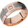 Lashbrook 14k Rose Gold Meteorite 9mm Men's Wedding Band