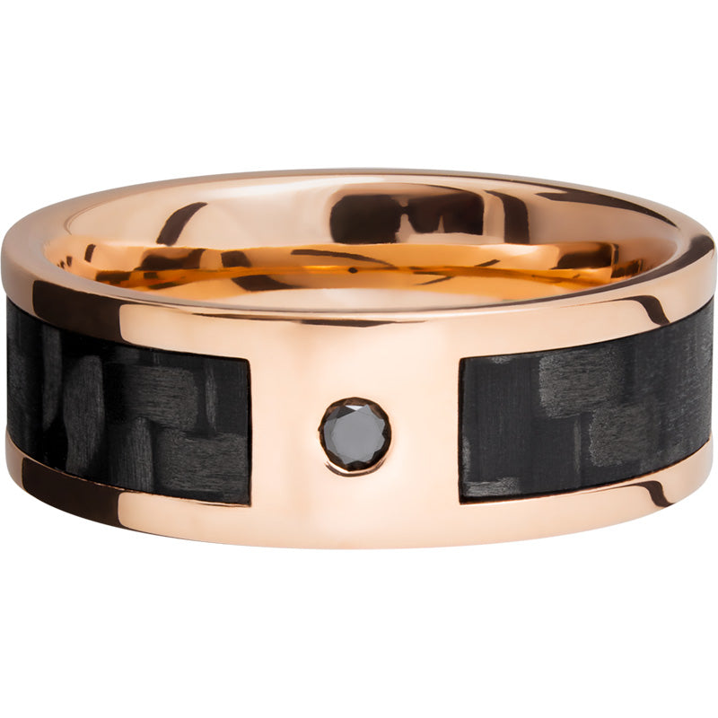 Lashbrook 14k Rose Gold 8mm Men's Wedding Band