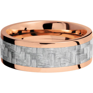 Lashbrook 14k Rose Gold 8mm Men's Wedding Band