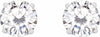 14K White 6.5 mm Round Stuller Lab-Created Moissaniteu2122 Earrings