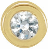 14K Yellow .01 CT Diamond Micro Stud Single Earring