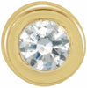 14K Yellow .01 CT Diamond Micro Stud Single Earring