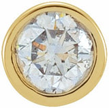 14K Yellow .06 CT Diamond Micro Stud Single Earring