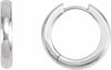 14K White 17.5 mm Hinged Hoop Earrings