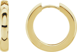 14K Yellow 17.5 mm Hinged Hoop Earrings