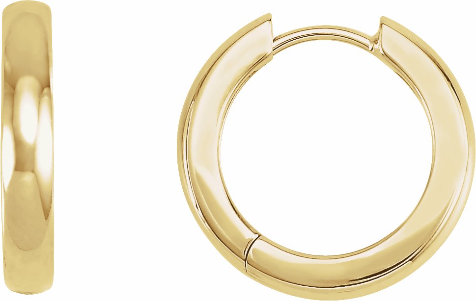 14K Yellow 17.5 mm Hinged Hoop Earrings