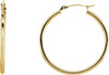 14K Yellow 30 mm Tube Hoop Earrings