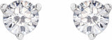 14K White 4.5 mm Round Stuller Lab-Created Moissaniteu2122 Earrings