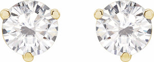 14K Yellow 6 mm Round Stuller Lab-Created Moissaniteu2122 Earrings