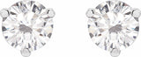 14K White 6 mm Round Stuller Lab-Created Moissaniteu2122 Earrings