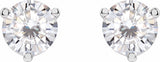 14K White 6.5 mm Round Stuller Lab-Created Moissaniteu2122 Earrings