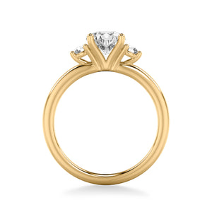 Artcarved Bridal Mounted with CZ Center Classic Engagement Ring 14K Yellow Gold