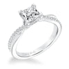 Artcarved Bridal Mounted with CZ Center Contemporary Twist Diamond Engagement Ring Tate 14K White Gold