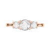 Artcarved Bridal Mounted Mined Live Center Classic Rose Goldcut 3-Stone Engagement Ring 18K Rose Gold