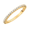 Artcarved Bridal Mounted with Side Stones Contemporary Eternity Diamond Anniversary Band 14K Yellow Gold