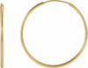 14K Yellow 25 mm Flexible Endless Hoop Earrings