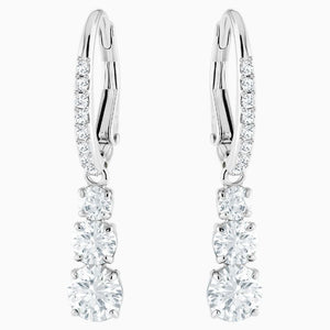 Swarovski Silver Tone Crystal Drop Earrings