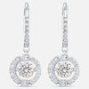 Swarovski Silver Tone Crystal Earrings