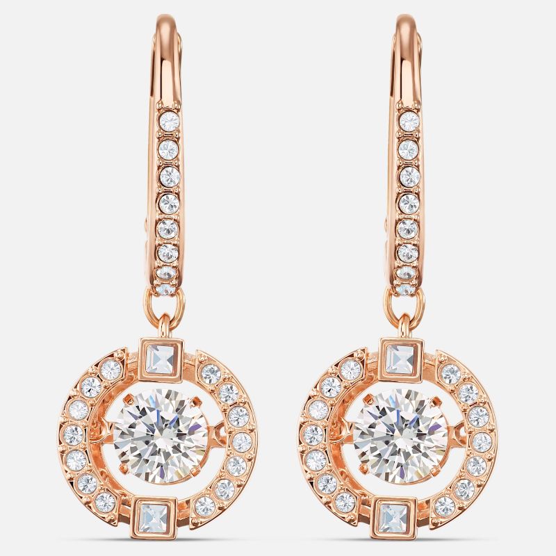 Swarovski Rose Tone Earrings