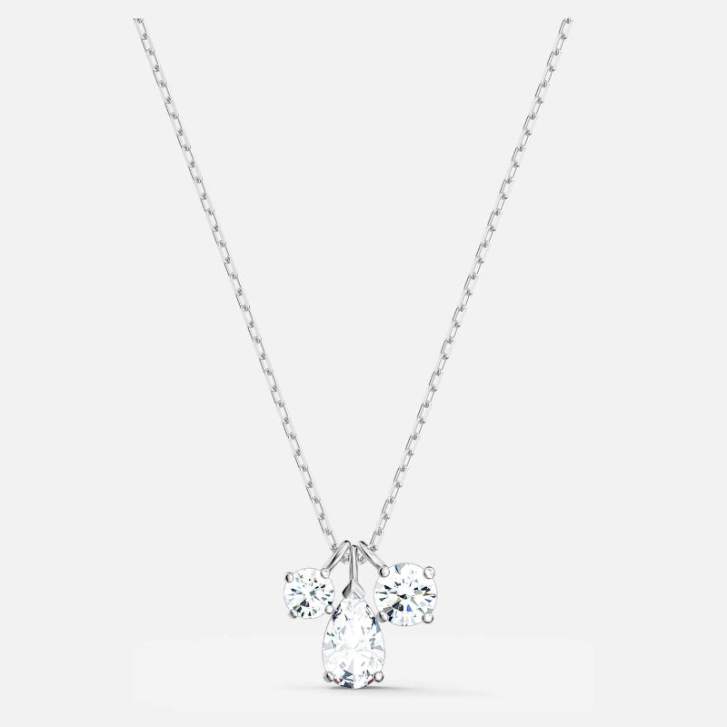 Swarovski Attract Cluster Pendant, White, Rhodium Plated