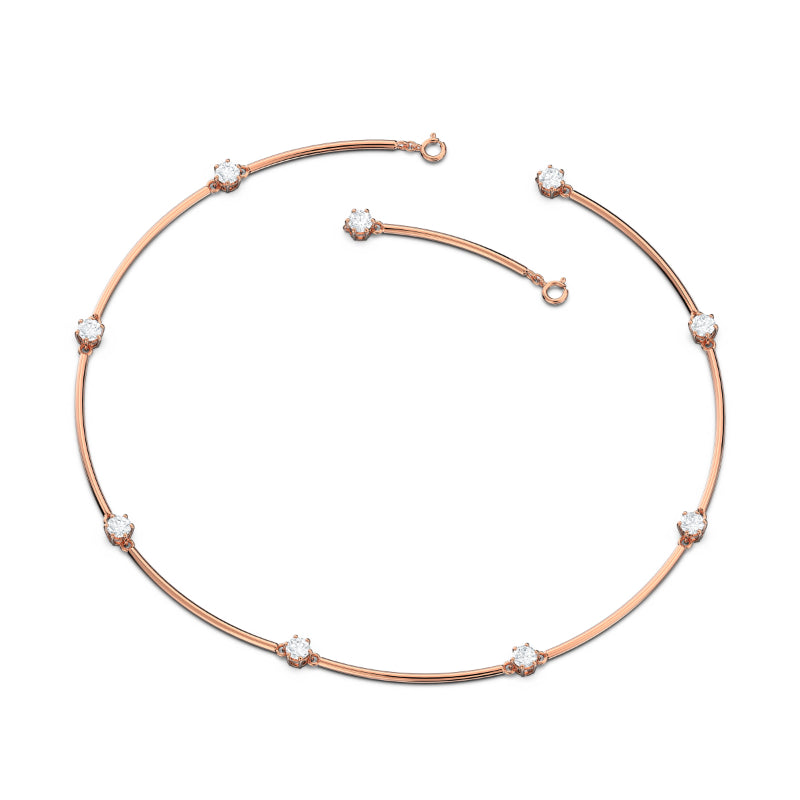 Swarovski Constella Bangle Rose Gold-tone Plated Bracelet