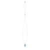 Swarovski Signum Pendant, Swan, Long, Blue, Rhodium Plated