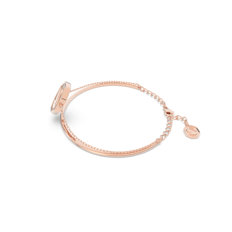 Swarovski Signum Bangle, Swan, White, Rose Gold-Tone Plated