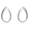 Swarovski Exist Hoop Earrings, Medium, White, Rhodium Plated