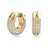 Swarovski Dextera Hoop Earrings, Small, White, Gold-Tone Plated