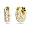 Swarovski Dextera Hoop Earrings, Small, White, Gold-Tone Plated