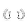 Swarovski Exist Hoop Earrings, Small, White, Rhodium Plated