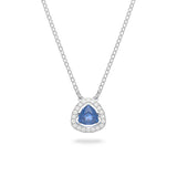 Swarovski Millenia Necklace, Trilliant Cut, Blue, Rhodium Plated