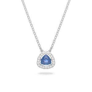 Swarovski Millenia Necklace, Trilliant Cut, Blue, Rhodium Plated