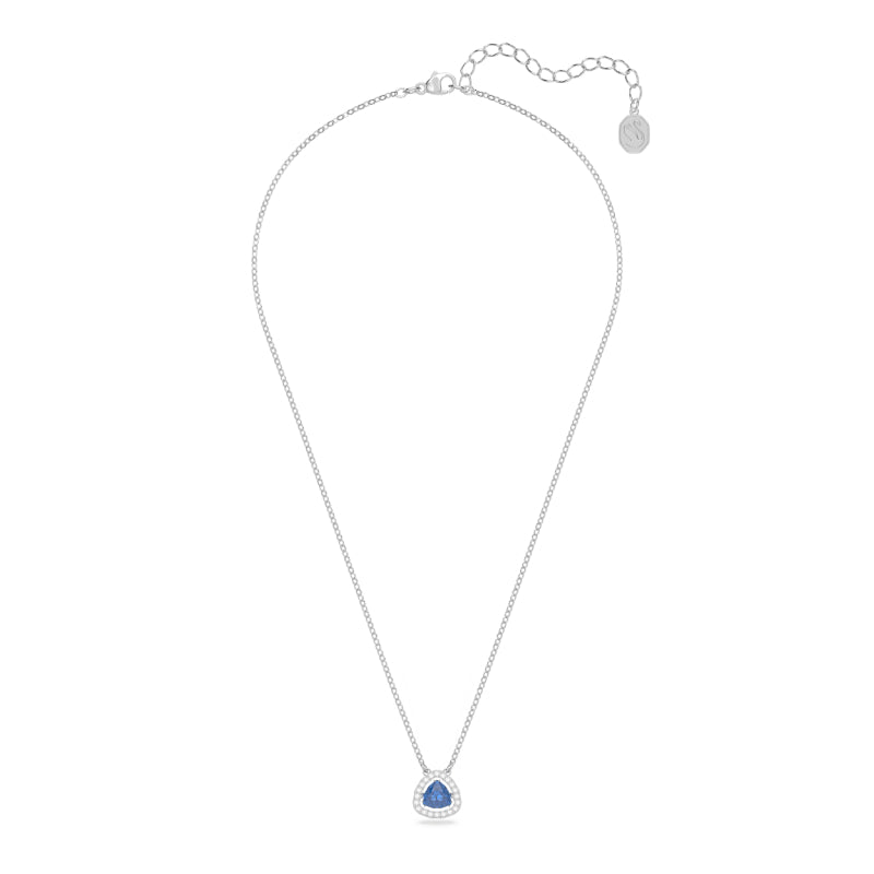 Swarovski Millenia Necklace, Trilliant Cut, Blue, Rhodium Plated