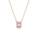 Swarovski Millenia Necklace, Octagon Cut, Purple, Rose Gold-Tone Plated