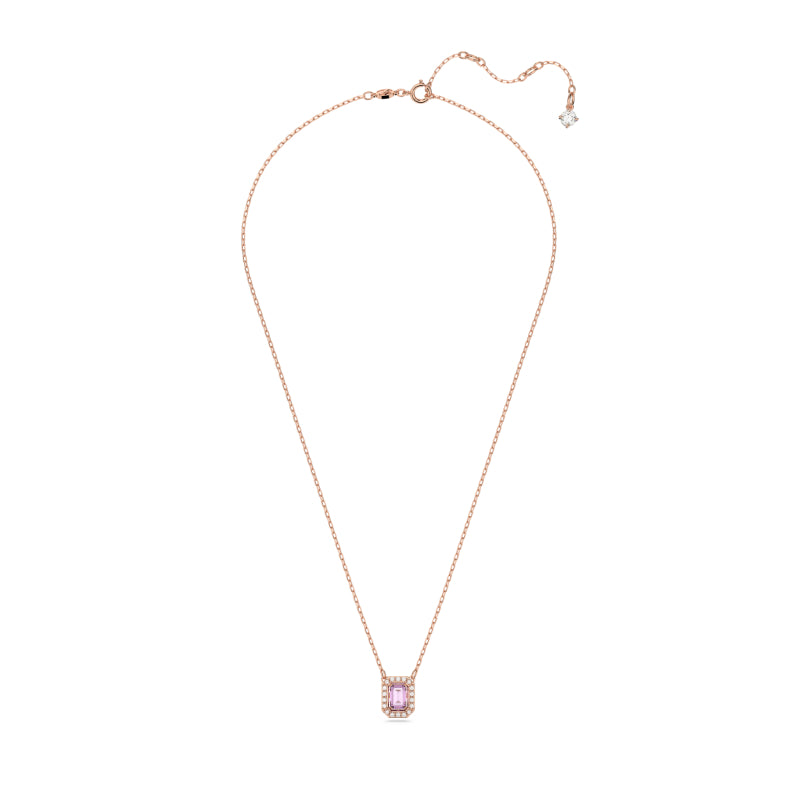 Swarovski Millenia Necklace, Octagon Cut, Purple, Rose Gold-Tone Plated