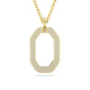 Swarovski Dextera Pendant, Octagon Shape, White, Gold-Tone Plated