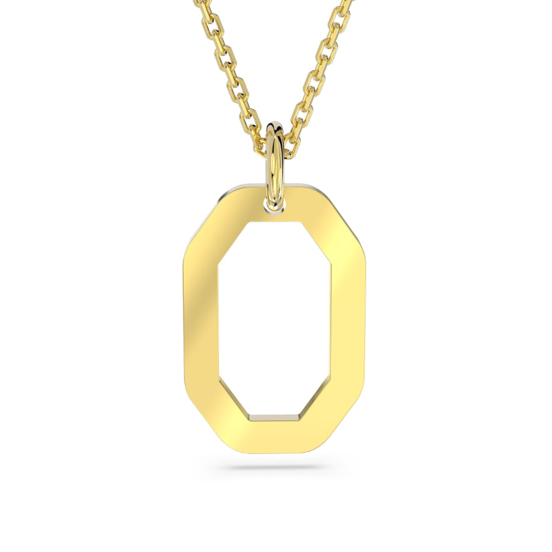 Swarovski Dextera Pendant, Octagon Shape, White, Gold-Tone Plated