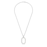 Swarovski Dextera Pendant, Octagon Shape, White, Rhodium Plated