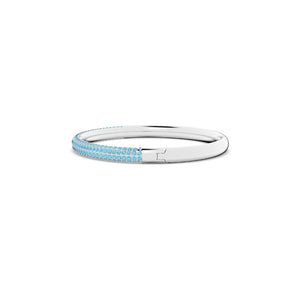 Swarovski Stone Bangle, Blue, Stainless Steel