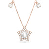 Swarovski Stella Necklace, Mixed Cuts, Star, White, Rose Gold-Tone Plated