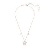 Swarovski Stella Necklace, Mixed Cuts, Star, White, Rose Gold-Tone Plated