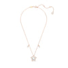 Swarovski Stella Necklace, Mixed Cuts, Star, White, Rose Gold-Tone Plated