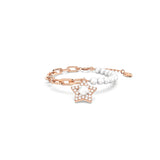 Swarovski Stella Bracelet, Pave, Star, White, Rose Gold-Tone Plated