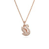 Swarovski Swarovski Iconic Swan Pendant, Swan, Small, White, Rose Gold-Tone Plated