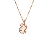 Swarovski Swarovski Iconic Swan Pendant, Swan, Small, White, Rose Gold-Tone Plated