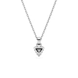 Swarovski Stilla Pendant, Triangle Cut, Gray, Rhodium Plated