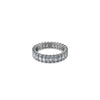 Swarovski Matrix Ring, Baguette Cut, Gray, Ruthenium Plated