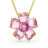 Swarovski Florere Necklace, Flower, Pink, Gold-Tone Plated