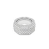 Swarovski Dextera Ring, Octagon Shape, Pave, White, Rhodium Plated